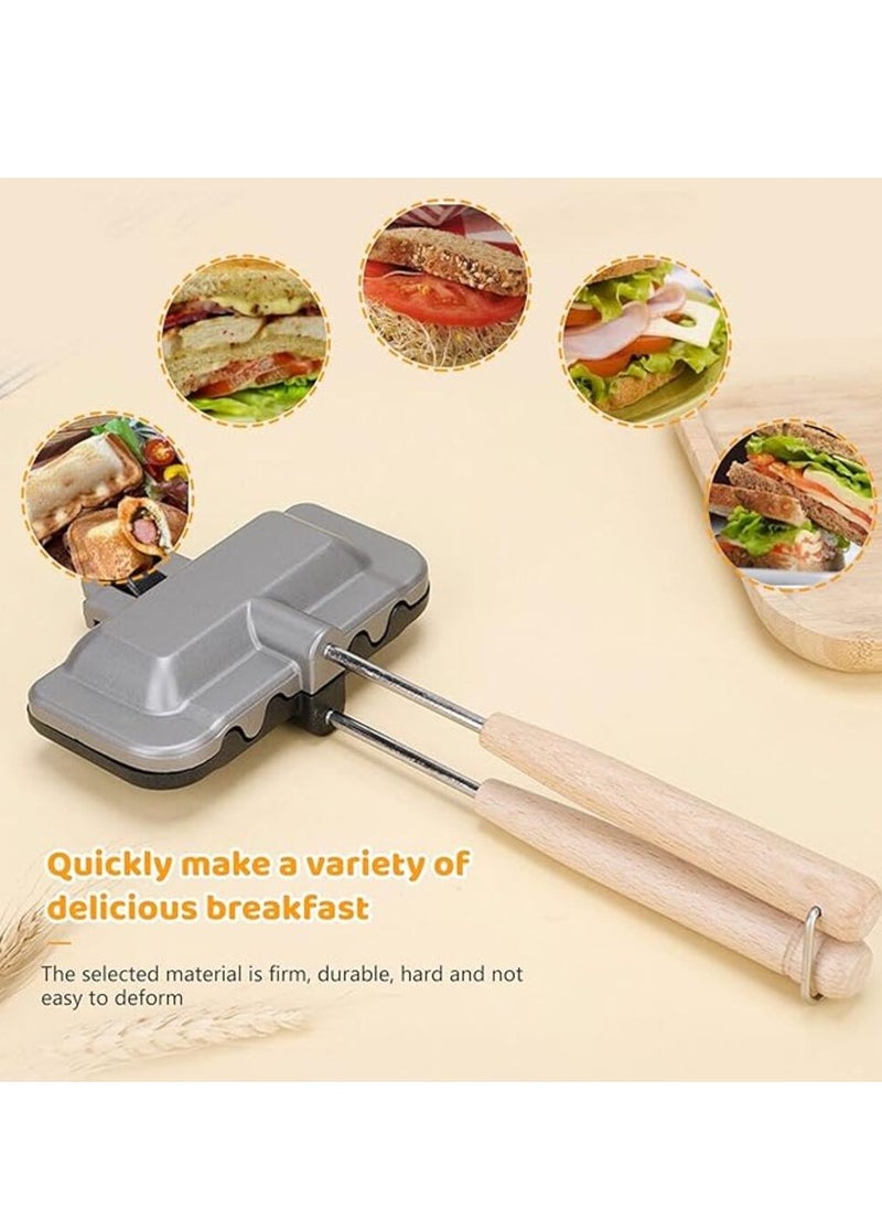 Double-sided Sandwich Baking Pan, Removable breakfast sandwich grilled cheese omelet butter maker, nonstick grilled cheese mold