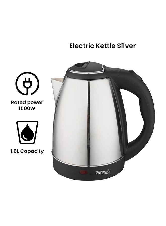 Electric Water Kettle 1.6 L 1500.0 W SG K115SSW Silver