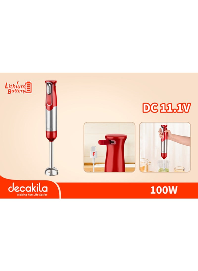 Decakila 2-Speed Rechargeable Cordless Immersion Hand Blender 100W