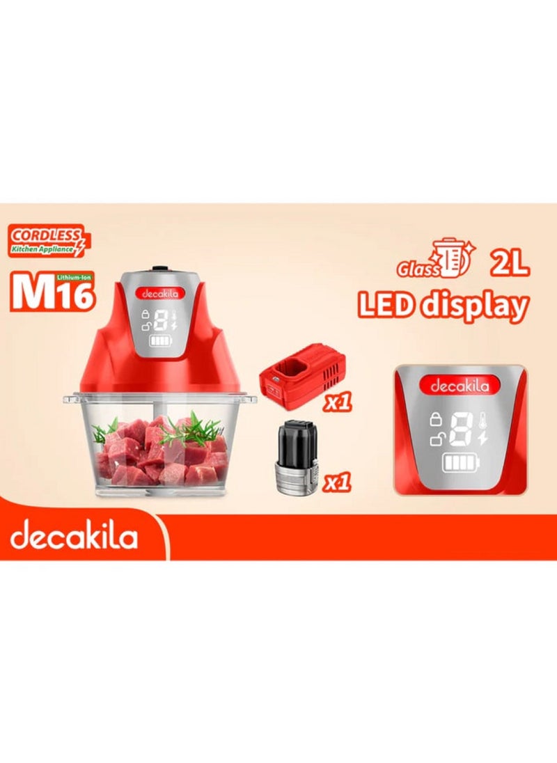 Rechargeable Multifunction Glass Chopper 2 Ltr