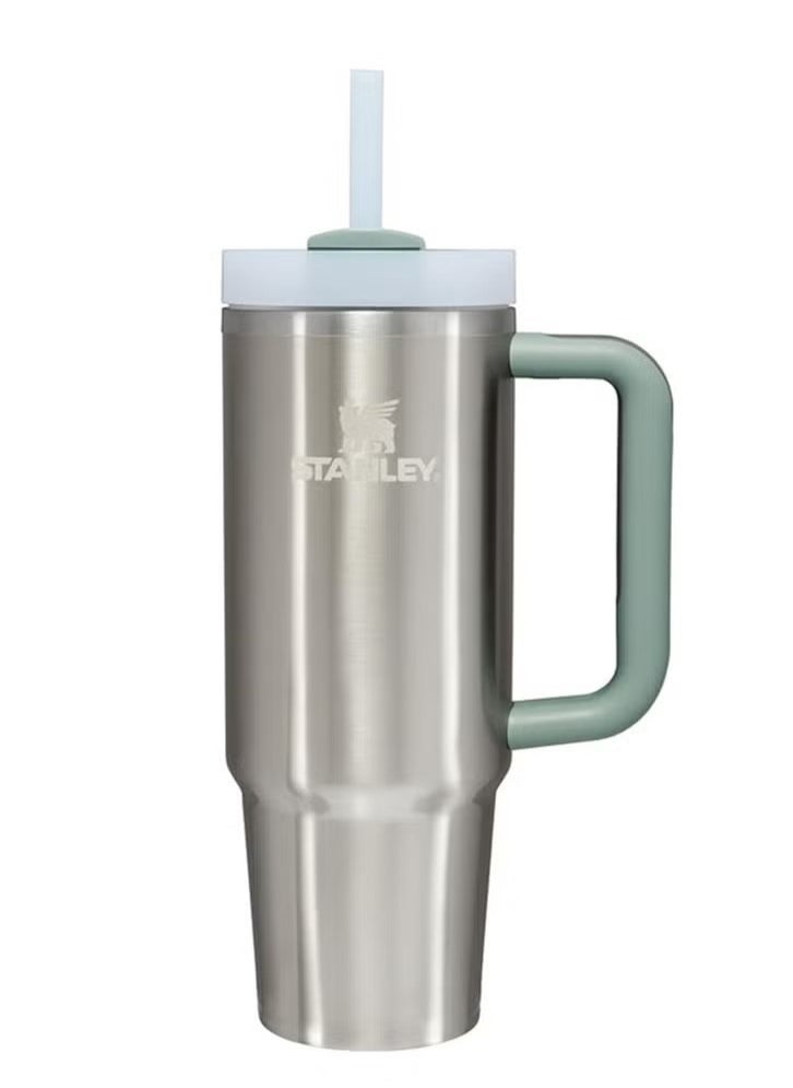 Stainless Steel Vacuum Insulated Tumbler with Lid and Straw for Water, Iced Tea or Coffee, Smoothie and More, 40 oz Silver