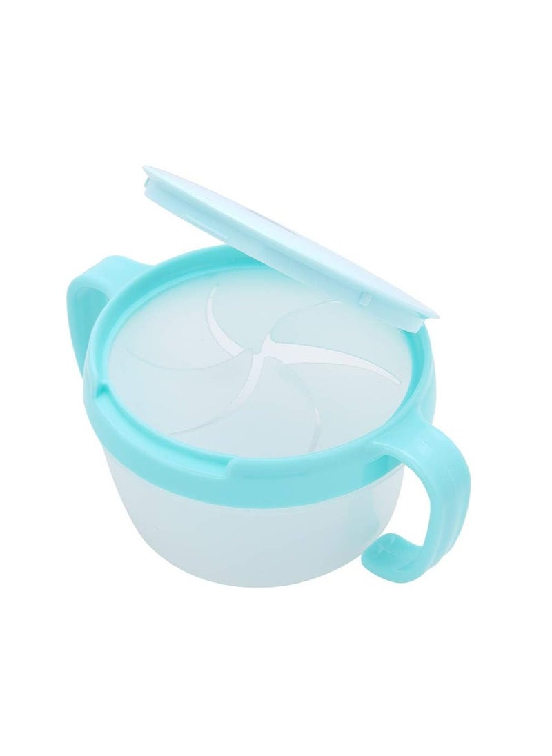 Suitable for Toddlers PP Snack Cup, Kids Snack Container, Baby Snack Holder with Handle and Dust Cover, Suitable for Kids Babies and Toddlers(Blue)