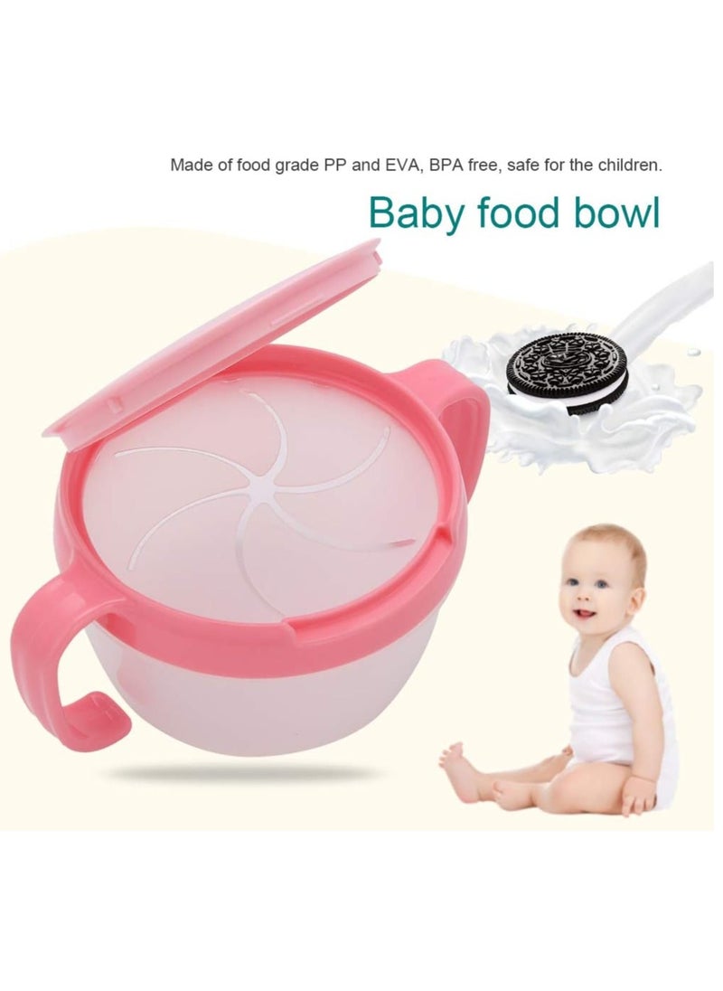 Suitable for Toddlers PP Snack Cup, Kids Snack Container, Baby Snack Holder with Handle and Dust Cover, Suitable for Kids Babies and Toddlers(Watermelon Red)