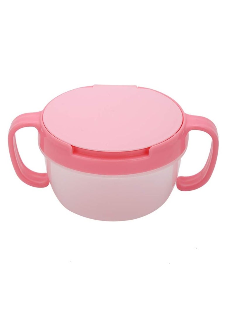 Suitable for Toddlers PP Snack Cup, Kids Snack Container, Baby Snack Holder with Handle and Dust Cover, Suitable for Kids Babies and Toddlers(Watermelon Red)