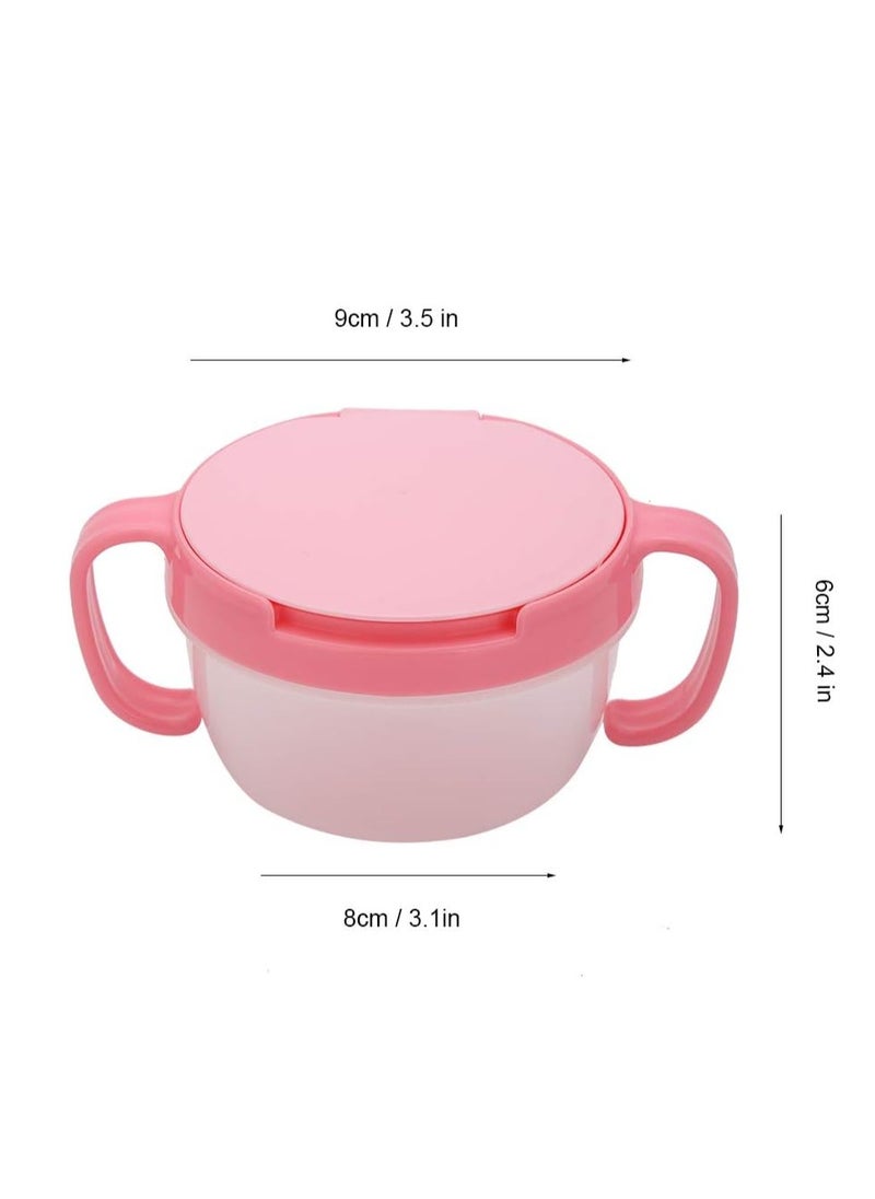 Suitable for Toddlers PP Snack Cup, Kids Snack Container, Baby Snack Holder with Handle and Dust Cover, Suitable for Kids Babies and Toddlers(Watermelon Red)