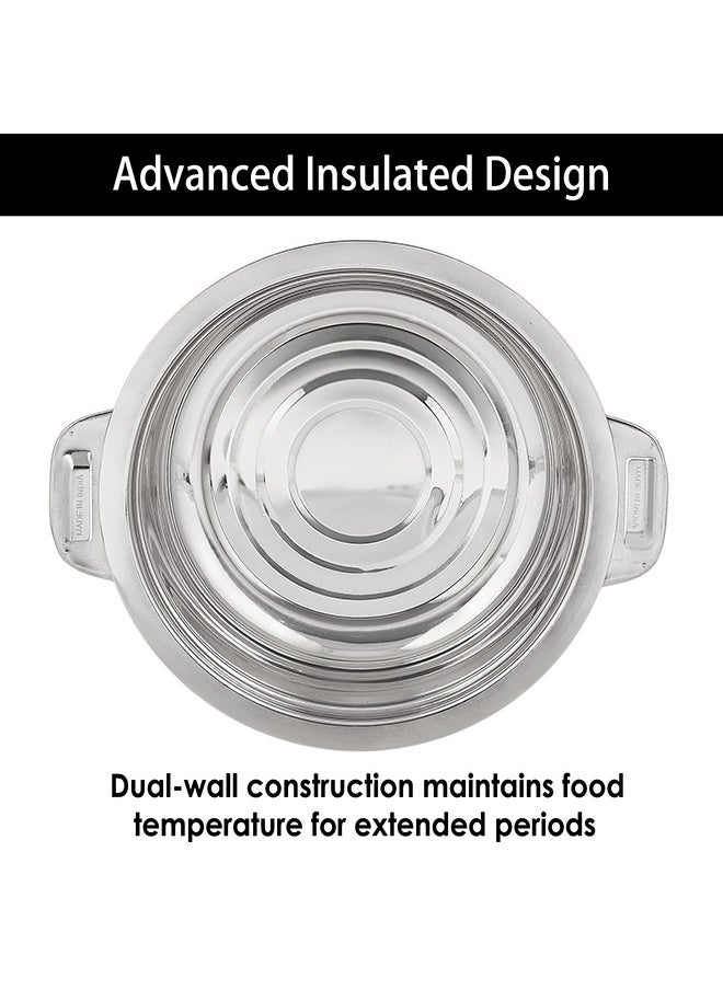 Marvel Stainless Steel Insulated Hot Pot – 7500ml, Food Safe, Easy to Open, Dual-Wall Insulation, Keeps Food Hot & Cold, Elegant Mirror Finish, Durable & Secure Locking System (7500ml)