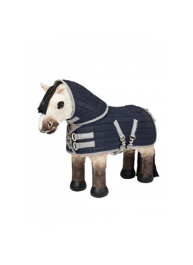 LeMieux Toy Pony Stable-Tek Rug - Fully Functional Buckles and Detachable Neck - Educational Toy - Navy