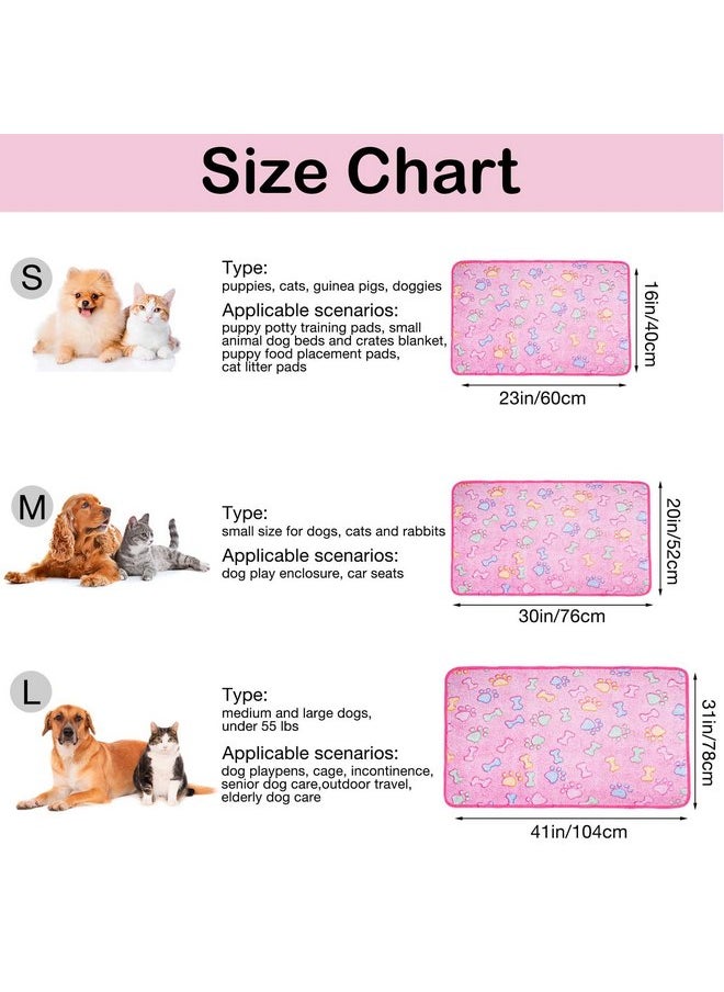Dono 1 Pack 2 Dog Blankets Soft Fluffy Cute Paw Pattern Fleece Pet Blanket Warm Sleep Mat Cute Print Design Puppy Kitten Blanket Doggy Mat Paw Print for Animals
