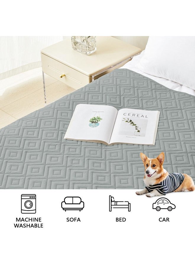 hyha Waterproof Dog Blanket, Soft Dog Bed Cover Pet Blankets, Waterproof Sofa Couch Cover for Dogs Washable, Reversible Pet Couch Covers for Sofa Furniture (30x70 Inch, Grey/Dark Grey)