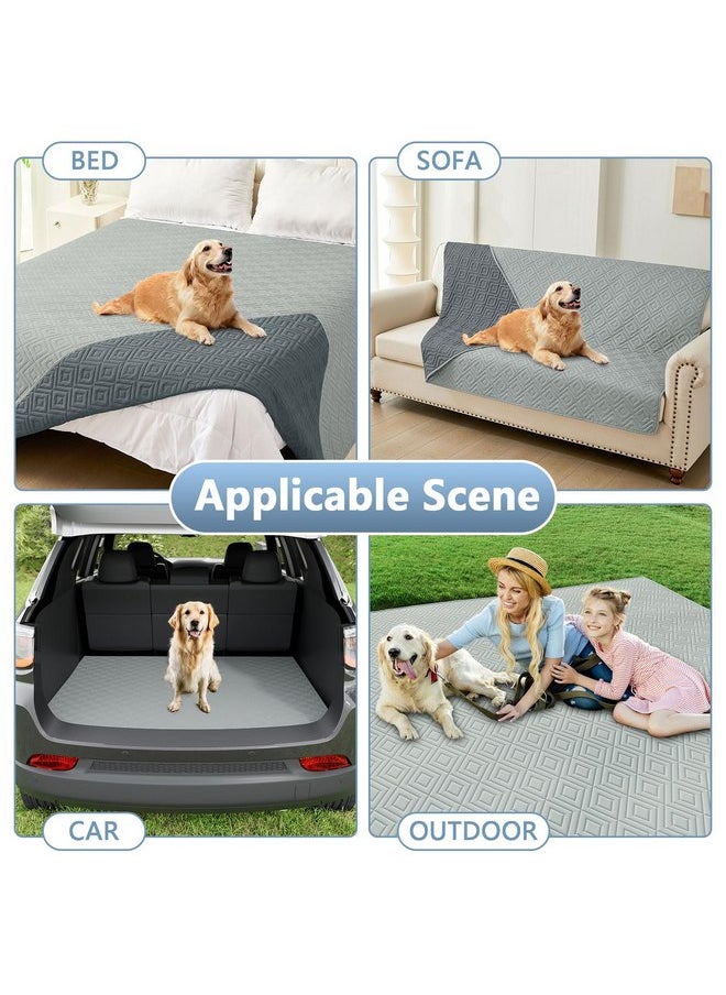 hyha Waterproof Dog Blanket, Soft Dog Bed Cover Pet Blankets, Waterproof Sofa Couch Cover for Dogs Washable, Reversible Pet Couch Covers for Sofa Furniture (30x70 Inch, Grey/Dark Grey)