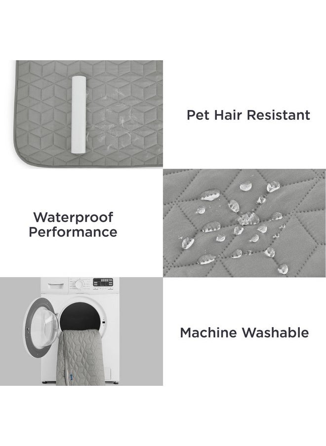 Bedsure 100% Waterproof Couch Cover for Dogs Washable - Non Slip Waterproof Dog Blanket for Couch Sofa, Lightweight Furniture Protector Durable for Pet Cat Puppy with Non-Slip Bottom, Grey, 30x85IN