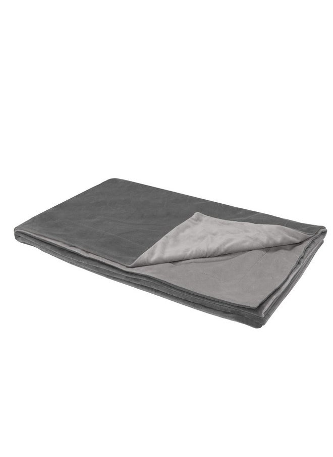 Furhaven Waterproof Throw Blanket for Dogs & Indoor Cats, Washable - Two-Tone Luxe Velvet Dog Blanket - Granite Gray, Extra Large/XL