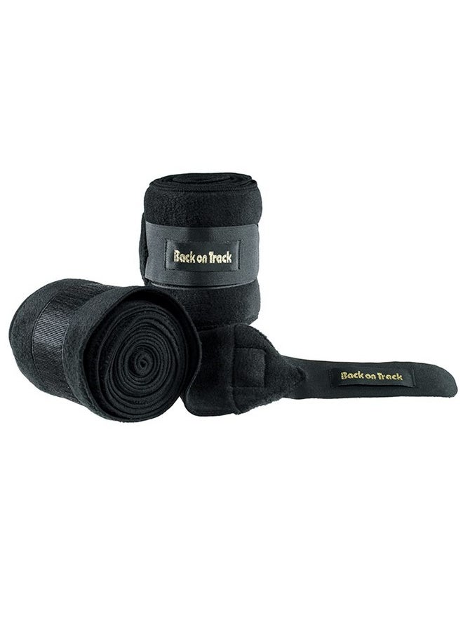 Back on Track Polo Leg Wraps (Fleece) (pair), Color: Black, Size: 7 (20400003)