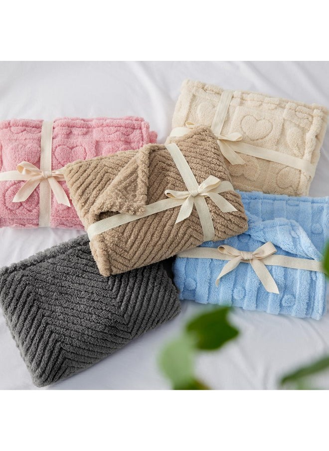 Bedsure Dog Blanket for Small Dogs Washable - Soft Fluffy Puppy Blanket with Premium 300GSM Coral Fleece, Cozy Calming Cat Blankets for Indoor Cats, Fuzzy Pet Blanket for Kitten Doggy, Pink, 25x35IN