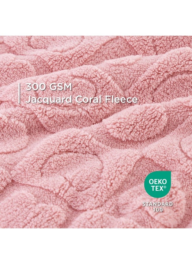Bedsure Dog Blanket for Small Dogs Washable - Soft Fluffy Puppy Blanket with Premium 300GSM Coral Fleece, Cozy Calming Cat Blankets for Indoor Cats, Fuzzy Pet Blanket for Kitten Doggy, Pink, 25x35IN