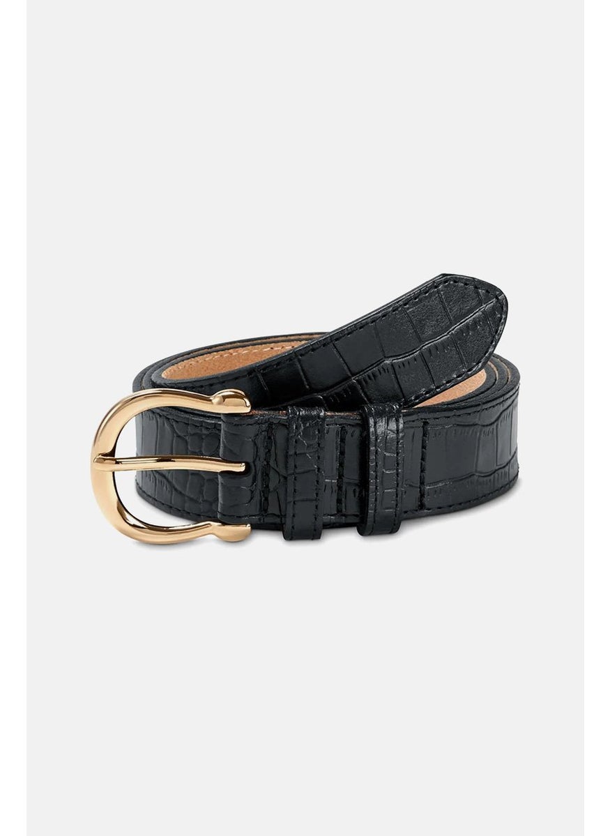 Women Leather Belt, Black