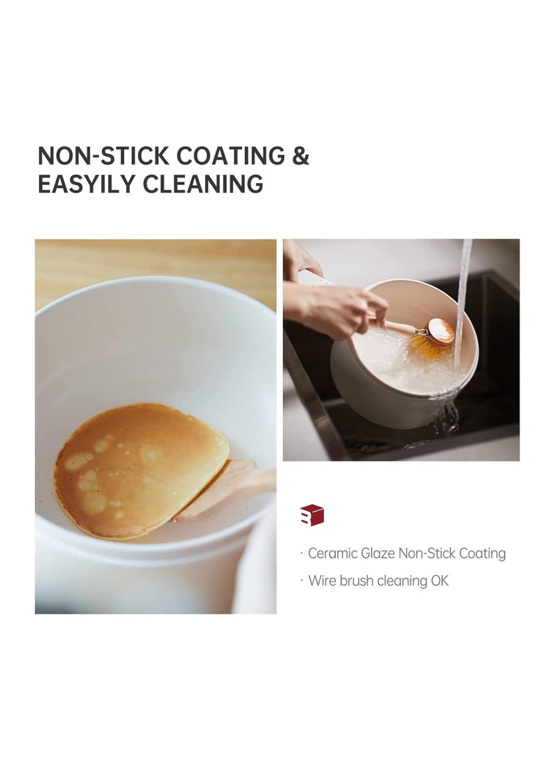 Non-Stick Pan, 1.5L Mini Pot for Steak, Fried Rice, and More! With Dual Power Adjustment and Steamer - Perfect for Rapid Noodles, Ramen, Oatmeal, Soup, and More