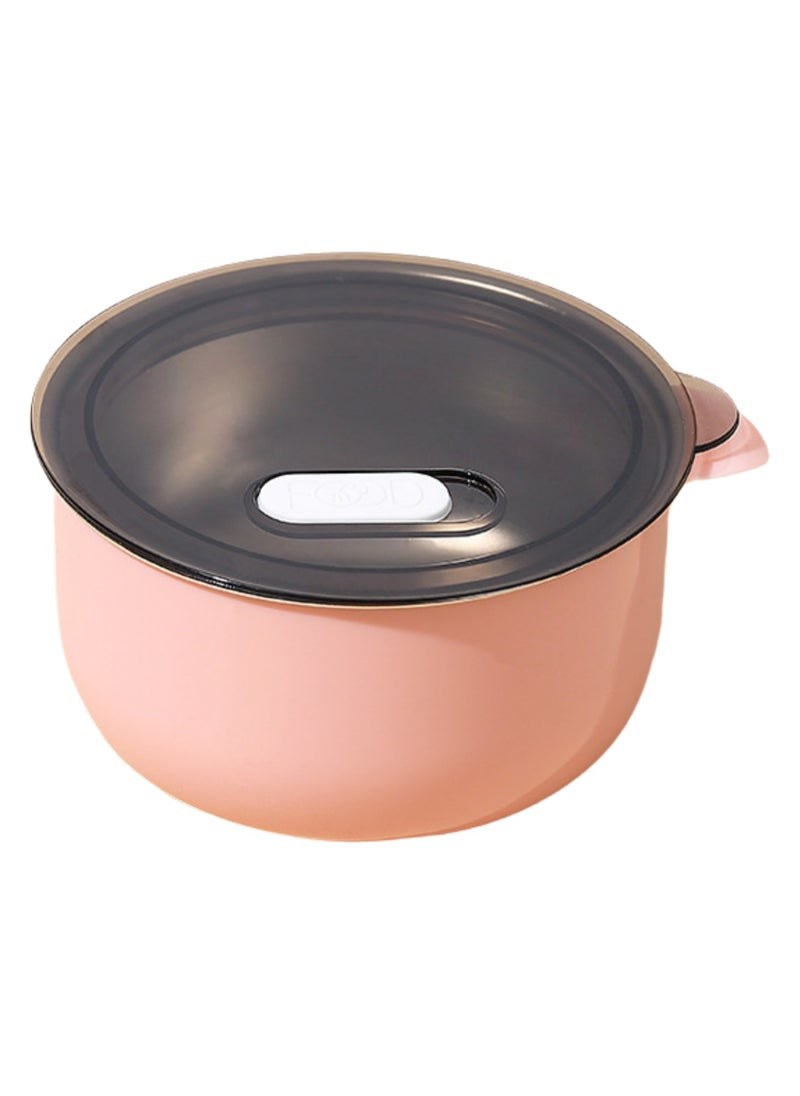 316 Stainless Steel Bowl Large Soup Bowl 500ml Children's Lunch Box Soup Bowl Leak-proof Sealed Salad with Lid Heat-resistant and Scalding Fruit Box (Pink)