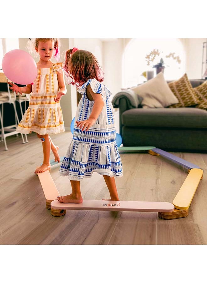 Stoked Kids Wooden Balance Beam 79x25x17cm, For Ages 3+ Years