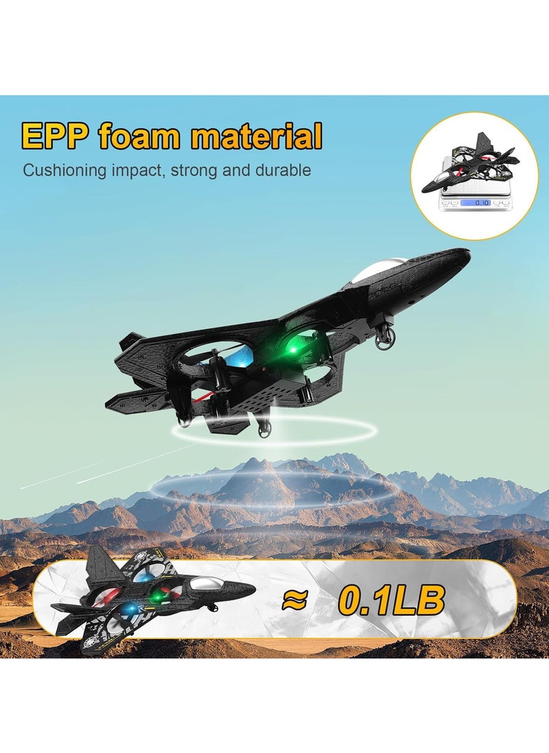 RC Plane 2.4GHz Remote Control Airplane L0712 Drone Quadcopter Hovering With Auto Hovering Fighter Aircraft RC Airplane RTF For Beginner, Kids And Adults, 3D Flip Airplane Toy Remote Controlled Fighter Airplane