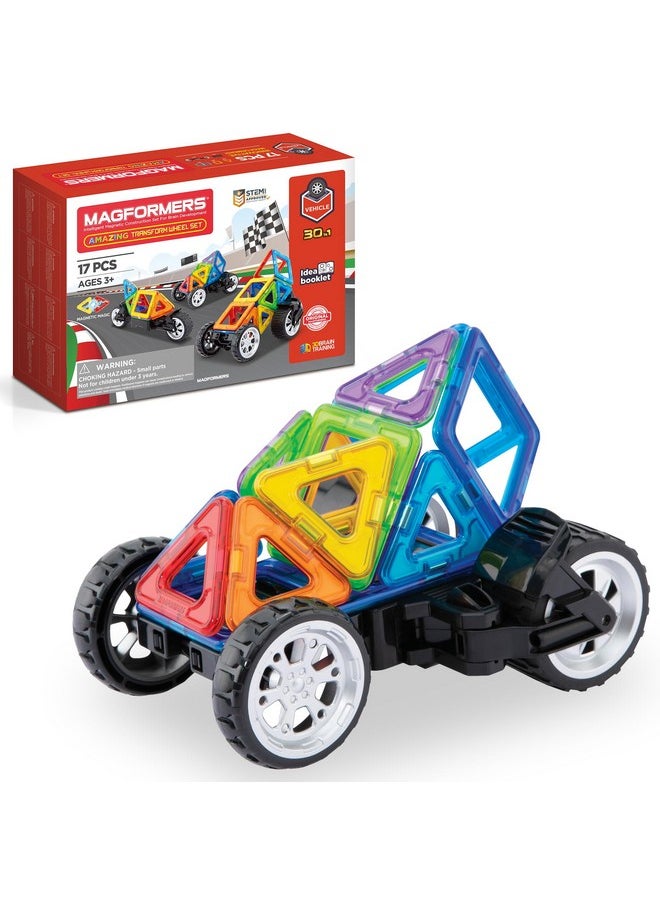 Amazing Transform 17Pc Wheel Set | Magnetic Tiles For Stem Development, And Critical Thinking | Magnetic Blocks And Building Tiles To Develop Problem-Solving Ability And Shape Recognition