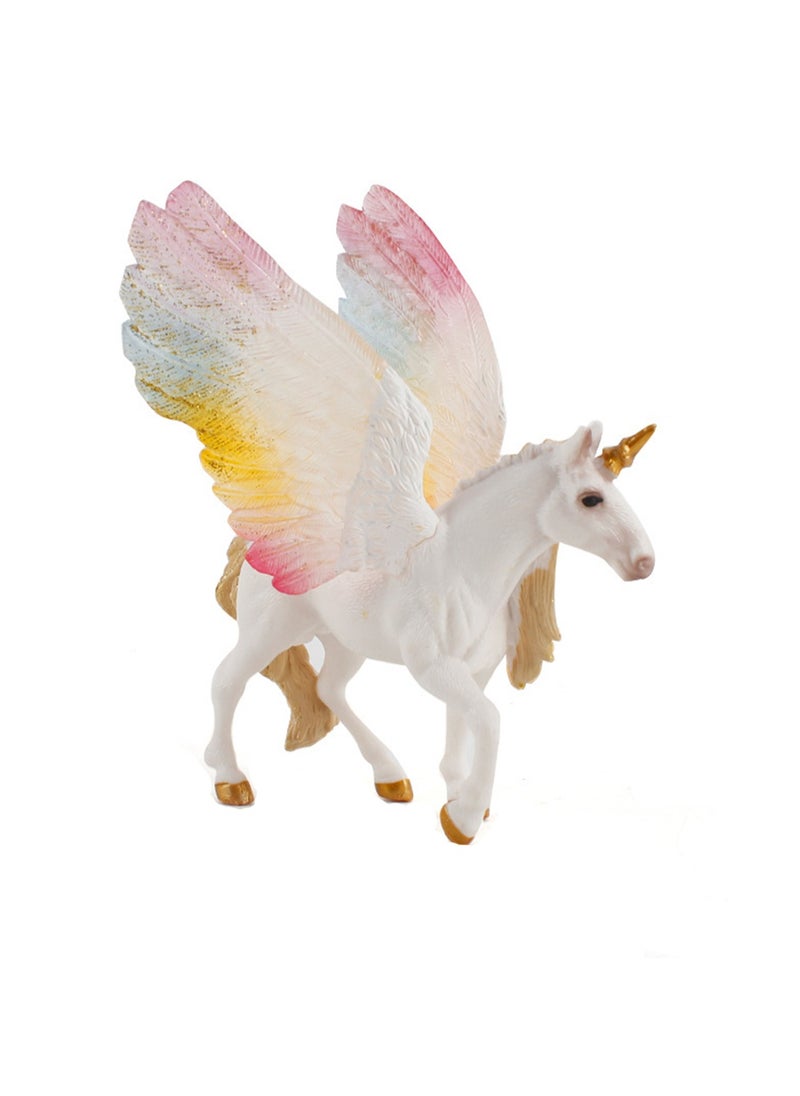 Unicorn Toy for Girls and Boys with Glitter and Rhinestone Details, Suitable for Children Over 5 Years Old, Multi-Colored Desktop Ornaments (Rainbow Unicorn)