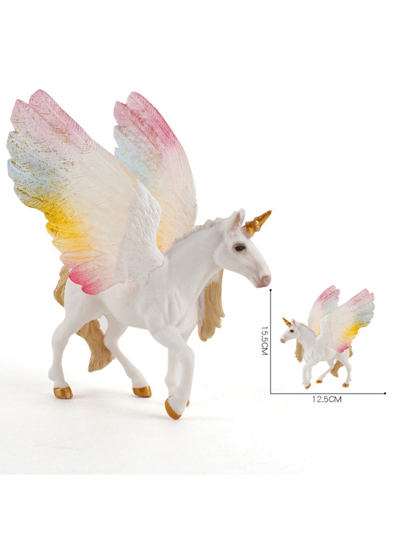 Unicorn Toy for Girls and Boys with Glitter and Rhinestone Details, Suitable for Children Over 5 Years Old, Multi-Colored Desktop Ornaments (Rainbow Unicorn)