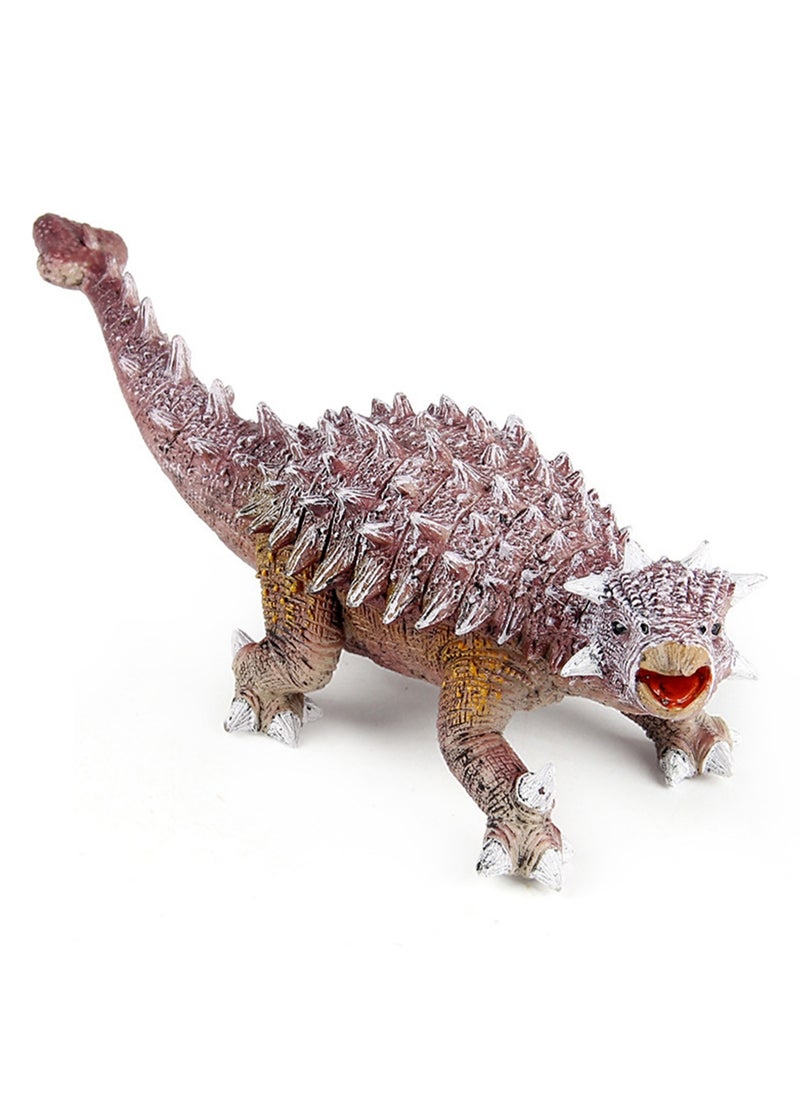 Simulation Jurassic Ankylosaurus Model Toy Static Ornaments (Brown Ankylosaurus)