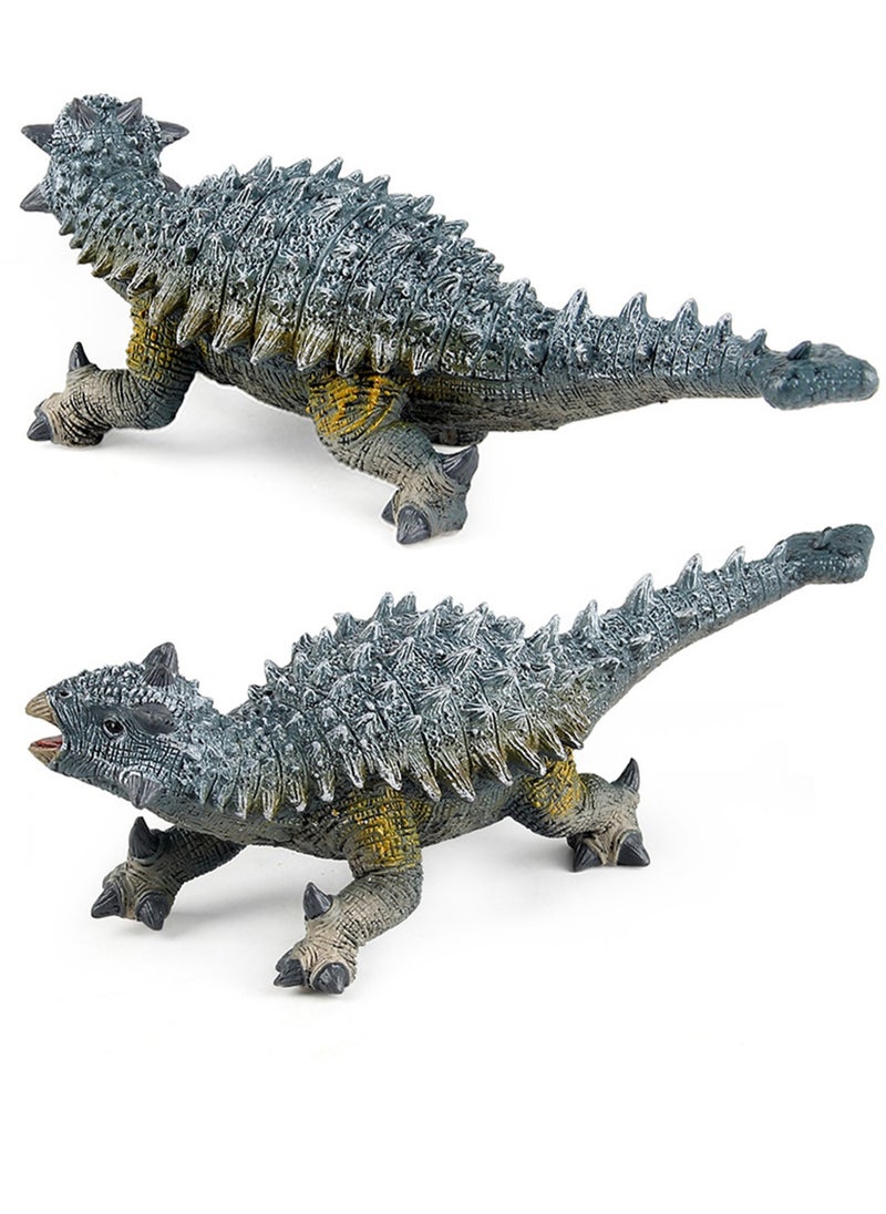 Simulation Jurassic Ankylosaurus Model Toy Static Ornaments (Blue Ankylosaurus)