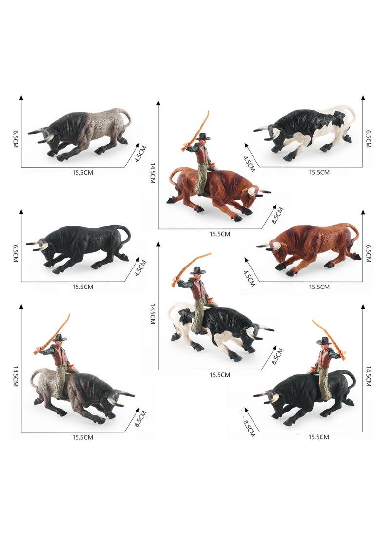 Simulation Of Bull Toy Model Solid Static Ornaments