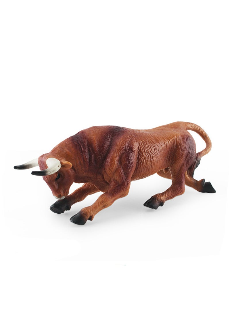 Simulation Bull Toy Model Solid Static Ornaments Home Office Desktop Decoration