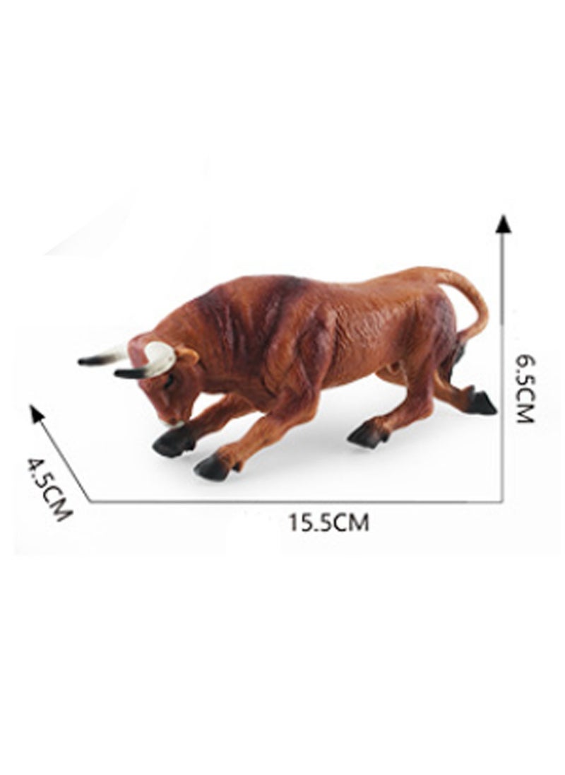 Simulation Bull Toy Model Solid Static Ornaments Home Office Desktop Decoration