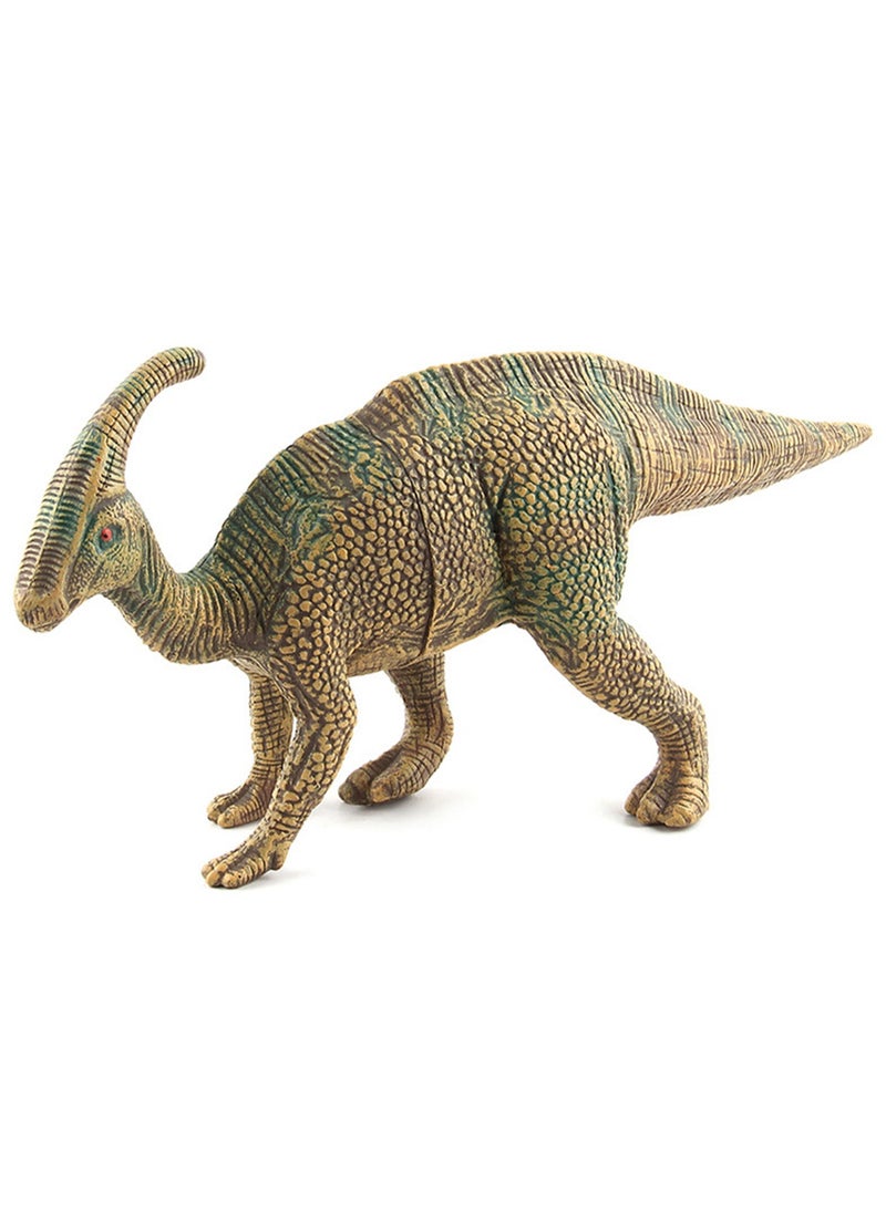 Dinosaur Doll Toy Plastic Doll Static Model Desktop Ornaments Hobby Collection (Parasaurus green)