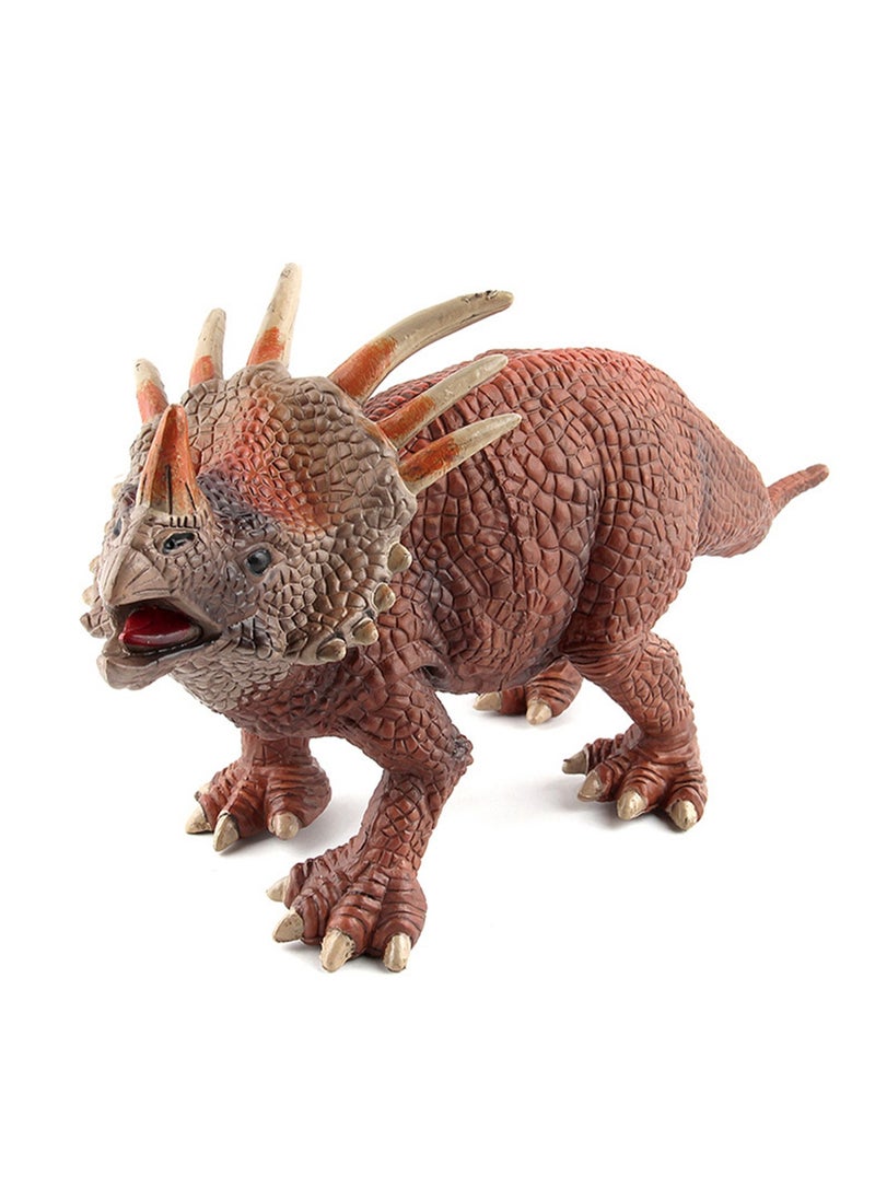 Dinosaur Doll Toy Plastic Doll Static Model Desktop Ornaments Hobby Collection (Styracosaurus)