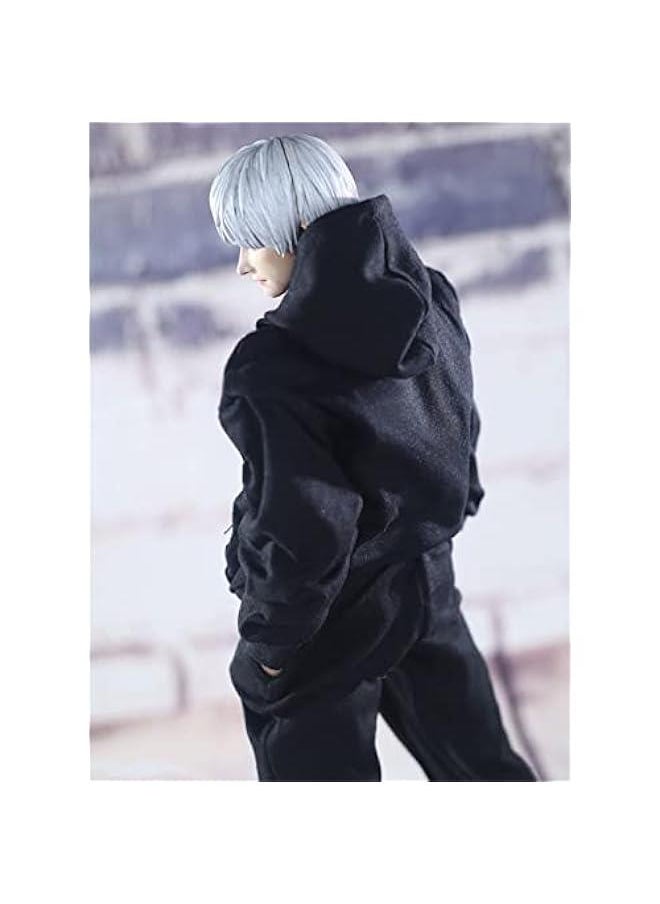 1/6 Scale Figure Doll Clothes, Hoodie+Pants Costume for 12 inch Male Action Figure Phicen/TBLeague MYF13-Black