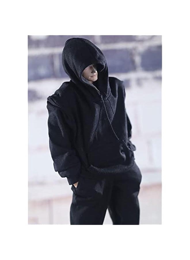 1/6 Scale Figure Doll Clothes, Hoodie+Pants Costume for 12 inch Male Action Figure Phicen/TBLeague MYF13-Black