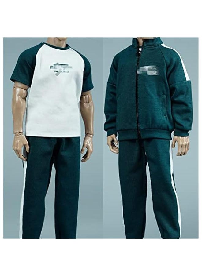 1/6 Scale Figure Doll Running Clothes, T-Shirt+Coat+Pants Outfit Costume for 12 inch Male Action Figure Phicen/TBLeague MYF07-N067