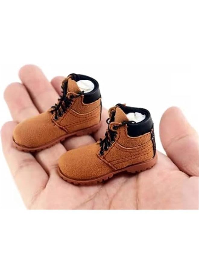 1/6 Scale Action Figure Accessory: Men's Hiking Boots Model for 12-inch Miniature Collectible Figure MDXG Brown