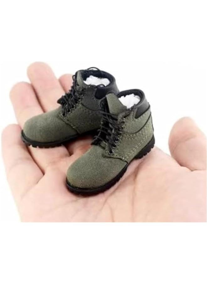 1/6 Scale Action Figure Accessory: Men's Hiking Boots Model for 12-inch Miniature Collectible Figure MDXF Army Green