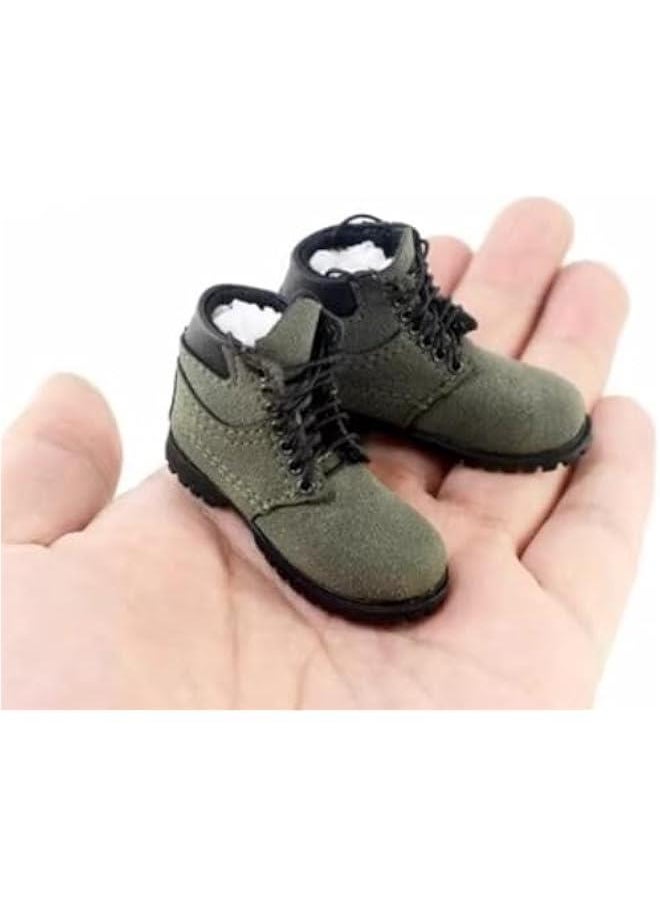 1/6 Scale Action Figure Accessory: Men's Hiking Boots Model for 12-inch Miniature Collectible Figure MDXF Army Green