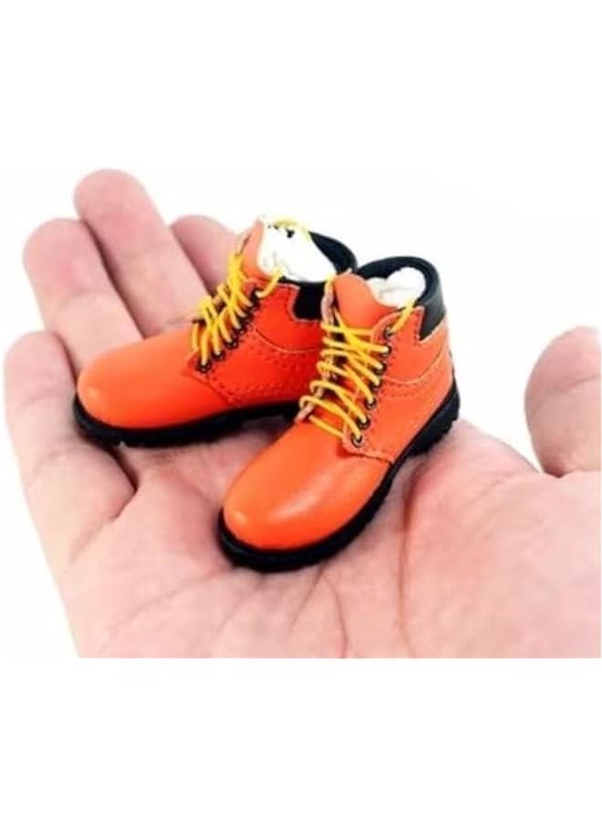 1/6 Scale Action Figure Accessory: Men's Hiking Boots Model for 12-inch Miniature Collectible Figure MDXE Orange