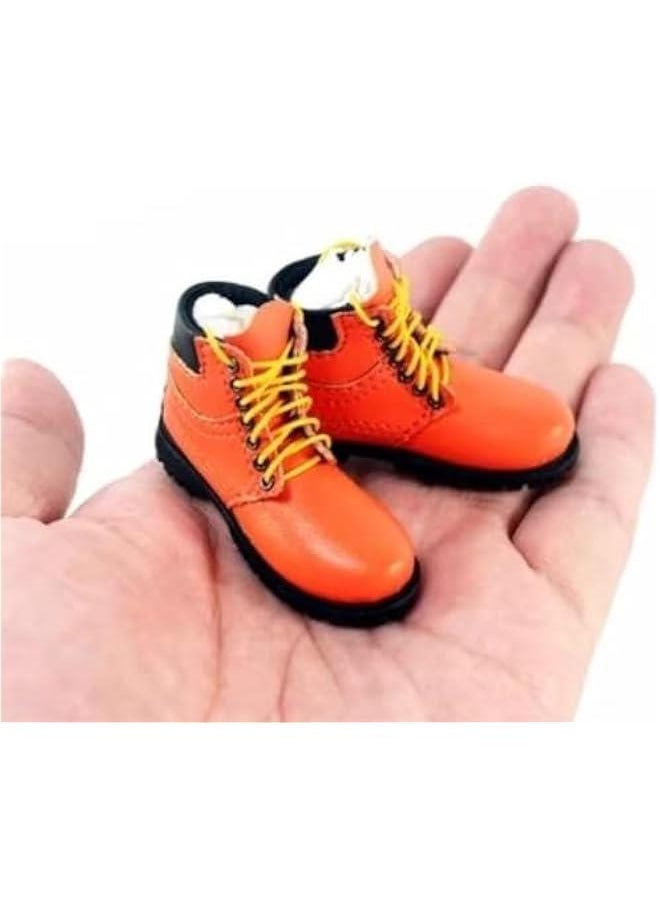 1/6 Scale Action Figure Accessory: Men's Hiking Boots Model for 12-inch Miniature Collectible Figure MDXE Orange