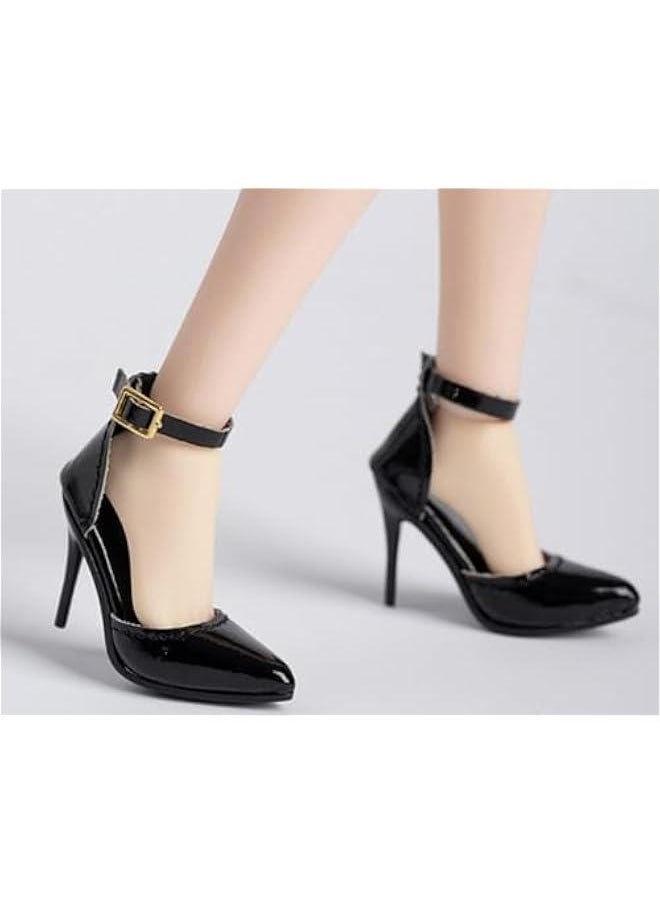 1/6 Scale Action Figure Accessory: Women Pointed Toe High Heel Shoes Model for 12-inch Miniature Collectible Figure TCT-036