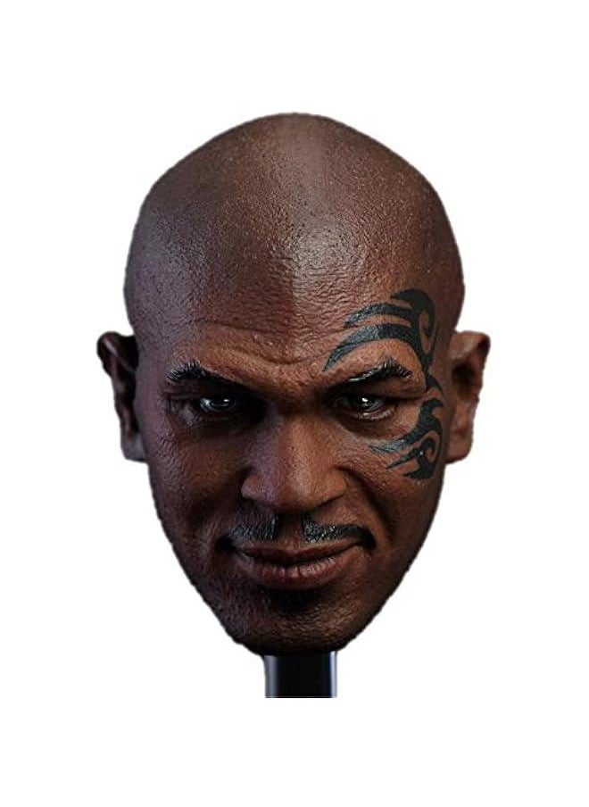 1/6 Scale African American Male Figure Head Sculpt, Handsome Men Tough Guy, Doll Head for 12 inch Action Figure HS023 (A)