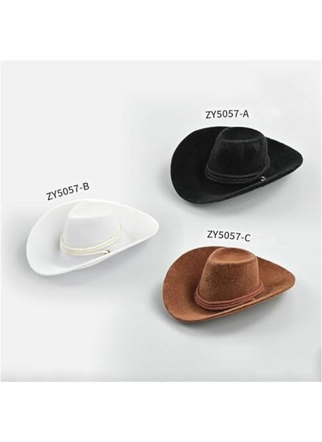 ZYTOYS, Classic Western Cowboy Hat Black Color, 1/6 Scale Accessory for 12 Inch Collectible Figure ZY505A