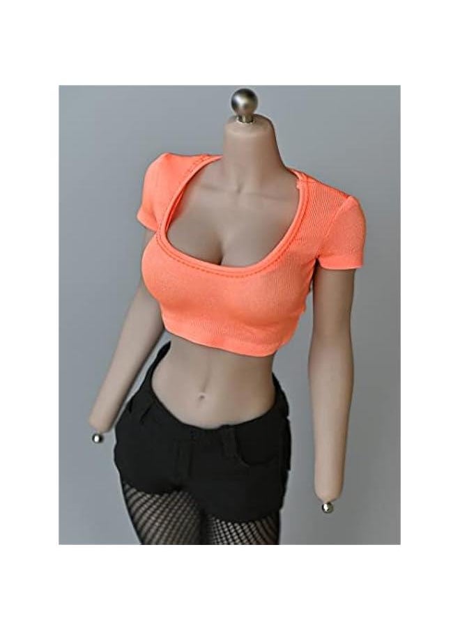 1/6 Scale Vest Outfit Costume for 12 inch Female Seamless Action Figure Phicen/TBLeague JODY15 Orange