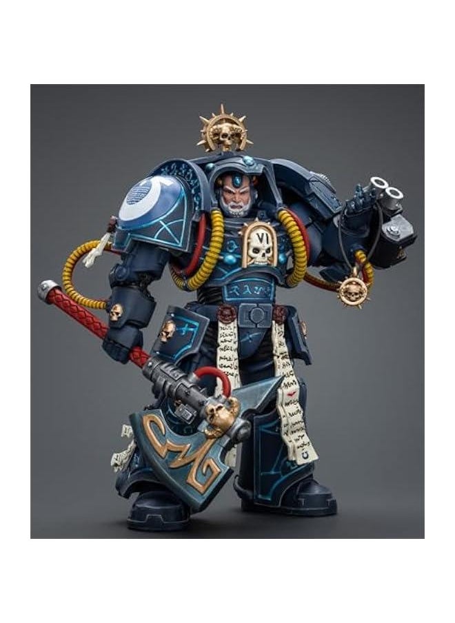 JoyToy Warhammer 40K Collectible Figure: Ultramarines Librarian in Terminator Armour 1:18 Scale Action Figures JT9794