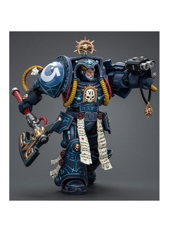 JoyToy Warhammer 40K Collectible Figure: Ultramarines Librarian in Terminator Armour 1:18 Scale Action Figures JT9794