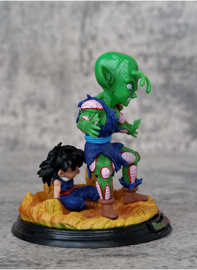 Dragon Ball Piccolo Protects Gohan Action Figure Decorative Resin Sculpture Home Decor Statue, Art Figurine Home Ornament Decoration for Office, Living Room, Bedroom, Book Shelf, TV Cabinet, Desktop