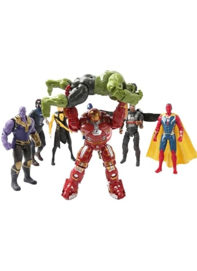 6.27 inch Movie Superhero Action Figures Toys Characters  for Themed Parties for Kids Ages 3 and Up (16cm Thanos)